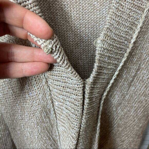 Brunello Cucinelli Linen Silk Blend Cardigan Knit Sweater Medium - Picture 5 of 9